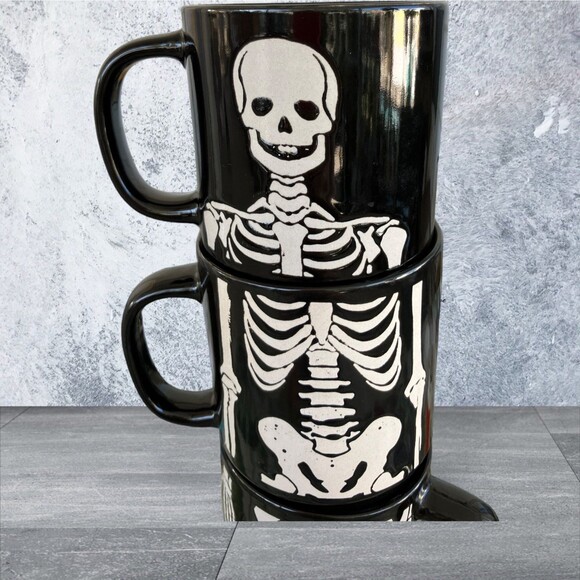 Boston Warehouse Day of the Dead 4 Stacking Skeleton Cups - Picture 4 of 6